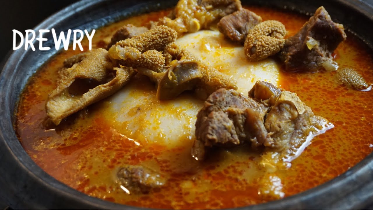 BEST GHANA SALTED BEEF /TOLOO BEEF/TRIPES PALMNUT SOUP YouTube