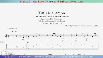 Tutu Maramba (Traditional South American Lullaby) Guitar Arrangement with TAB