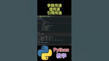 参数传递 值传递和引用传递 #python教学 #python编程  #python入门  #基础代码
