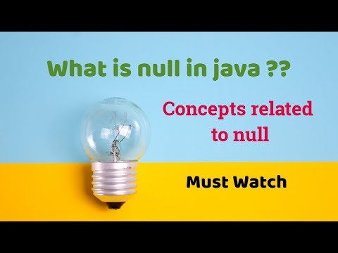 What exactly is null?? Want to know the concepts related to null in java.
