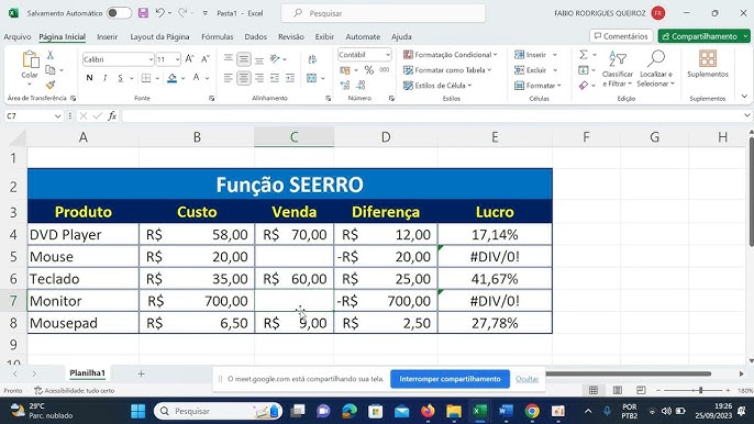 Curso online gratuito de Excel Intermediário na Unova Cursos