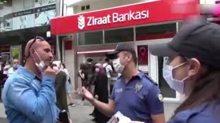 Maske Cezası Yiyen Vatandaş Polisi Tehdit Etti
