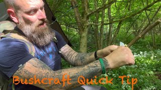 Bushcraft Quick Tip - No Saw!  Rosette Cut