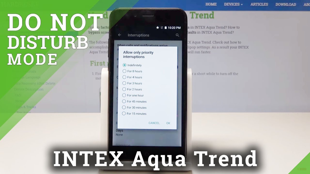 How to Activate Do Not Disturb Mode in INTEX Aqua Trend - Mute Sounds