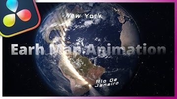 Earth Map Animation [Easy Step by Step Tutorial] #davinciresolve #3danimation #ko-fi