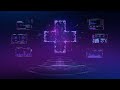 Cyberpunk Futuristic Medicine Cross Interface Background video | Footage | Screensaver