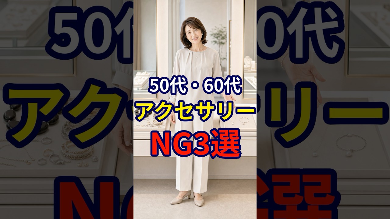 【50・60代】意外とやってしまいがちなアクセサリーのNG3選 #おしゃれ #女性 #シニア #shorts