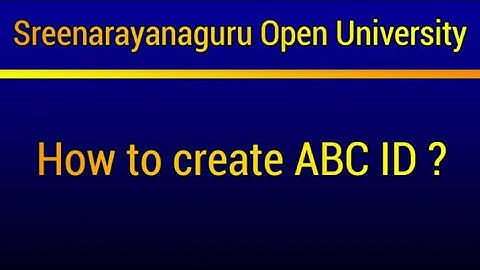 How to create ABC ID in simple steps