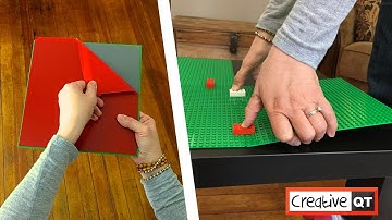The Fastest and Easiest Building Block Table Ever! Peel-and-stick Baseplates by Creative QT