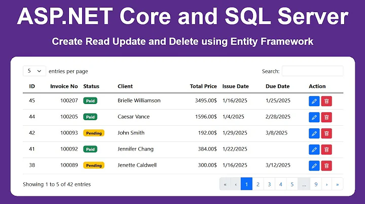 Create ASP.NET Core Web Application and Connect to SQL Server Database | Create Read Update Delete thumbnail