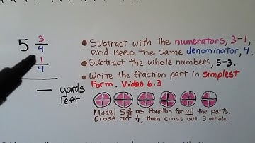 4th Grade Math 7.7, Add & Subtract Mixed Numbers with Like Denominators