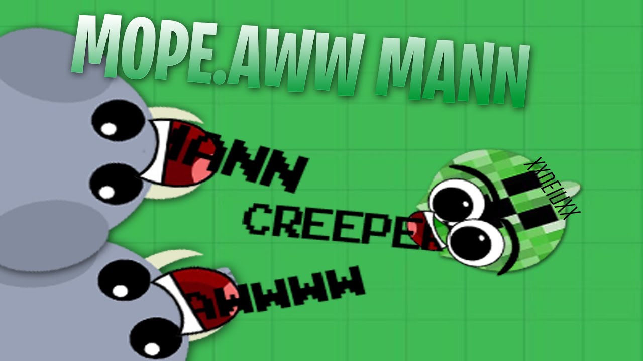 Creeper aww man in mope.io YouTube