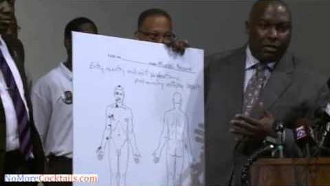 Attorney Darryl Parks claims wounds show bullets w...