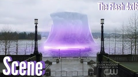 The Flash 4x16 Iris creates a tidal wave