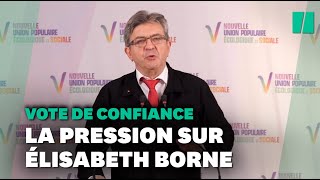 Jean-Luc Mélenchon demande un vote de confiance pour Élisabeth Borne