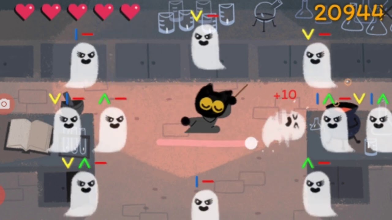 Google doodle halloween game Winning Big ghosts YouTube