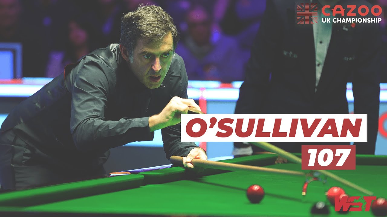 Ronnie OSullivan Hits 107 Break Against Matthew Stevens 2022 Cazoo UK Championship