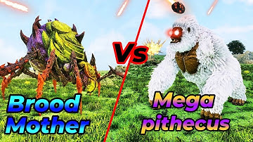 Broodmother Vs Megapithecus (Both Gamma) | Ark survival ascended | Ark Mods | Ark Battles | Gameplay