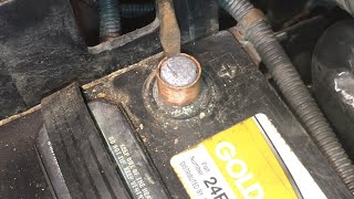 make a car battery post LARGER to make a GOOD connection