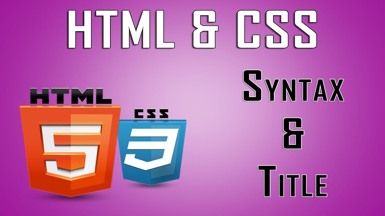 Class 2: Syntax & Title | Learn HTML & CSS in Urdu/Hindi - YouTube