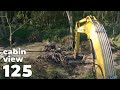 Beaver Dam Removal With Excavator No.125 - Mud Scooped With A Excavator Bucket Like Butter