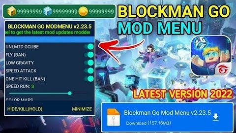 Update!! Blockman Go Mod Menu 2.25.3|Unlimited Gcube, Fly Hack, Speed Run & More 100% Work.