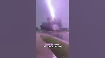 Lightning Strikes Feet Away From Jogger (Caught on Camera).           #shorts#viral#viralshorts