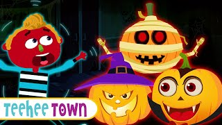 Pumpkin Finger Family Song + Spooky Scary Skeleton Songs For Kids |  Teehee Town