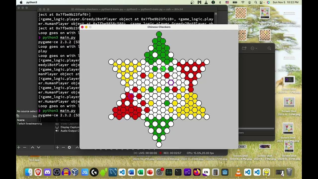 Hobby project showcase Pygame Chinese Checkers YouTube