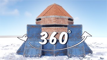 The 360° - Solo - 2xBunker - Cozy - 360° Peeks - 24+ Rockets / Rust Base Design