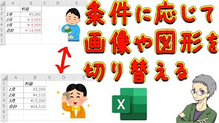 【Excel】条件に応じて画像や図形を自動変更する方法を解説！