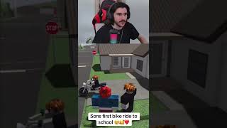 Filho Indo de Bicicleta para a Escola pela Primeira Vez #memes #games #shorts #roblox #robloxmemes
