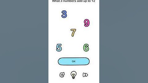 Brain Out 1 Level 35 What 3 numbers add up to 12 SVAgaming Virakti voice mobile Quiz puzzle game ans