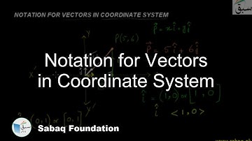 Notation for Vectors in Coordinate System, Math Lecture | Sabaq.pk