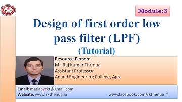 Analog Low Pass Filter (LPF) Design in Simulink