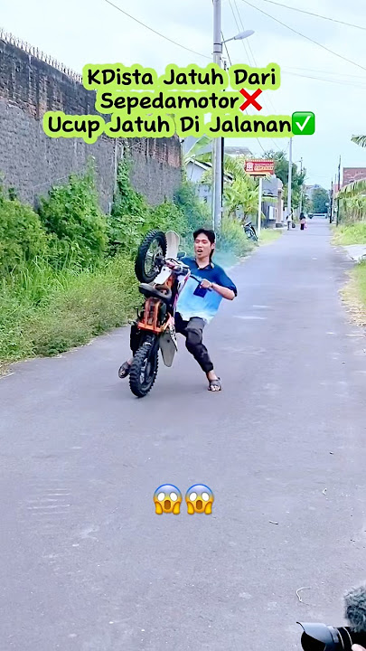 DOMINIQ NANGIS PANIK!! UCUP JATUH DARI SEPEDA MOTOR TRAIL😱😱 #viralvideo #viralshort