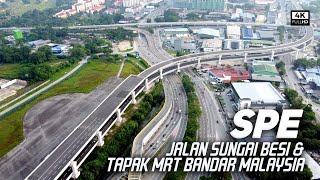 Tapak Stesen MRT Putrajaya Line - Bandar Malaysia & SPE Highway - Jalan Sungai Besi (4k Video)