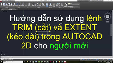 Hướng dẫn sử dụng lệnh TRIM (cắt) và Extend (nối dài) trong Autocad 2D cho người mới bắt đầu