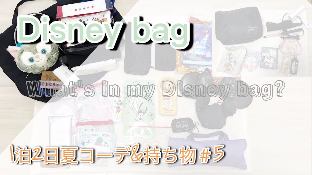 夏のディズニーバッグの中身 持ち物 1泊2日パッキング コーデ What S In My Bag 便利な物 使わなかった物 Youtube配信 日本を旅しよっ Travel Ch