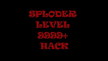 sploder hack level 9999+