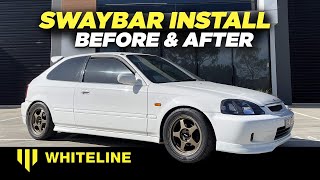 Whiteline Front &amp; Rear Sway Bar Install On an EK Civic #Gripactivated