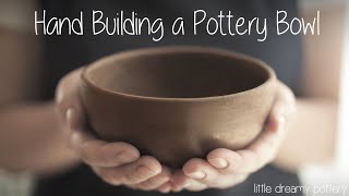 How I Hand Build a Pottery Bowl - No wheel required - (ASMR)