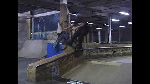 Doing a BMX Ice Pick Grind Trick