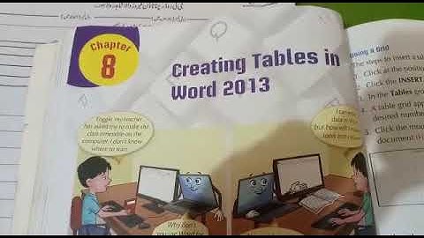 Creating Tables in Word 2013 part 1