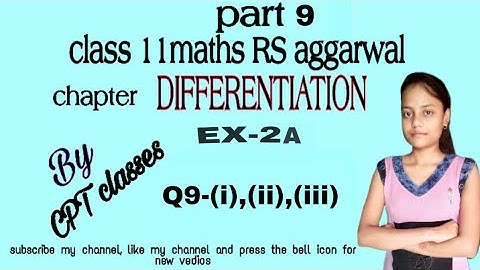 Class 11 maths RS aggarwal chapter Differentiation ex-2A part 9