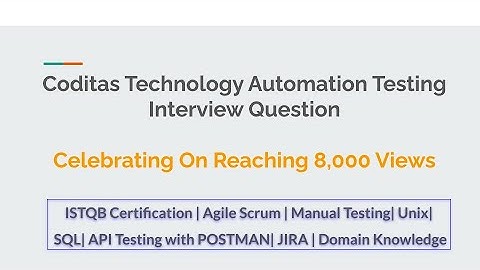 Coditas Technology Automation Testing Interview Question