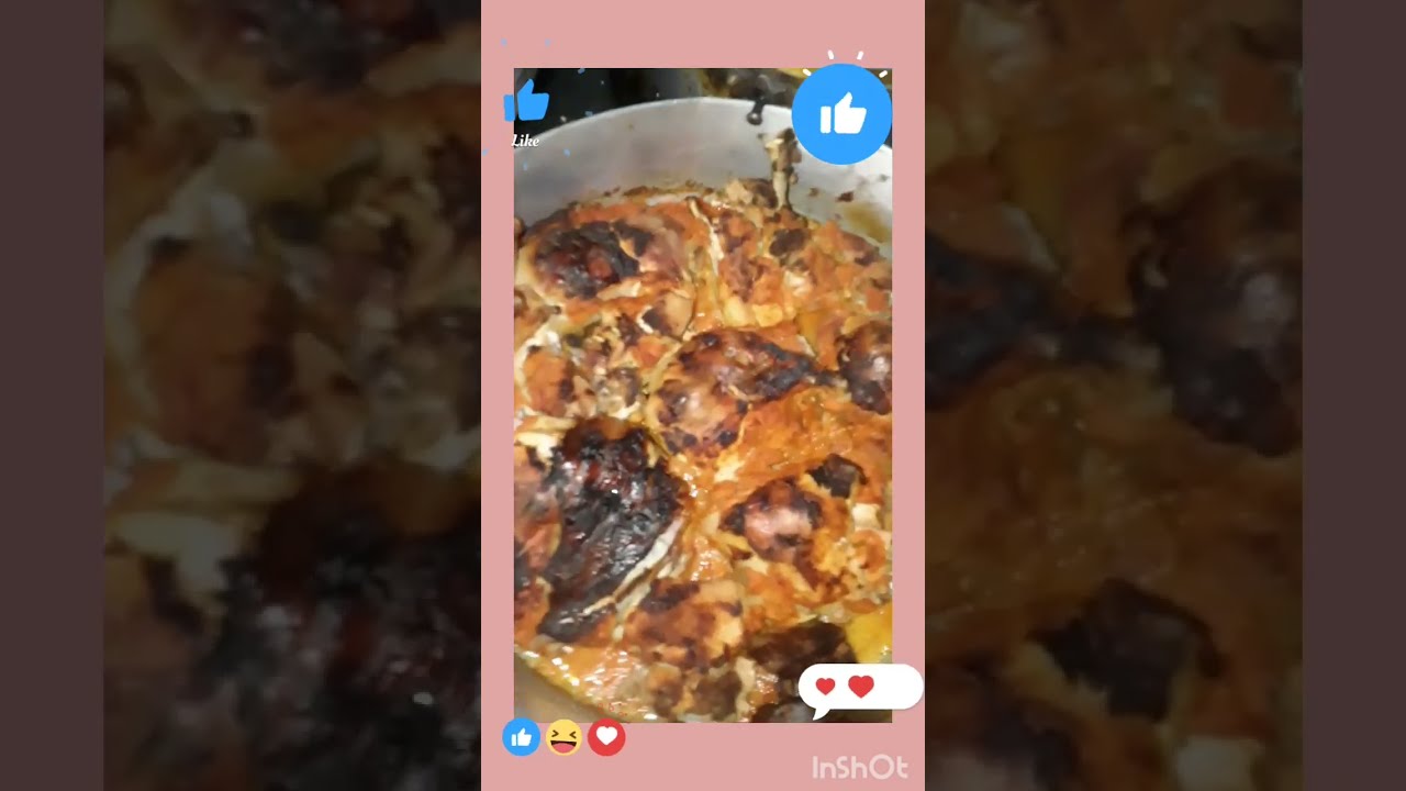 تعالوا نطبخ مع بعض فراخ مشوية في الفرن وارز  وفاصوليا 😍❤