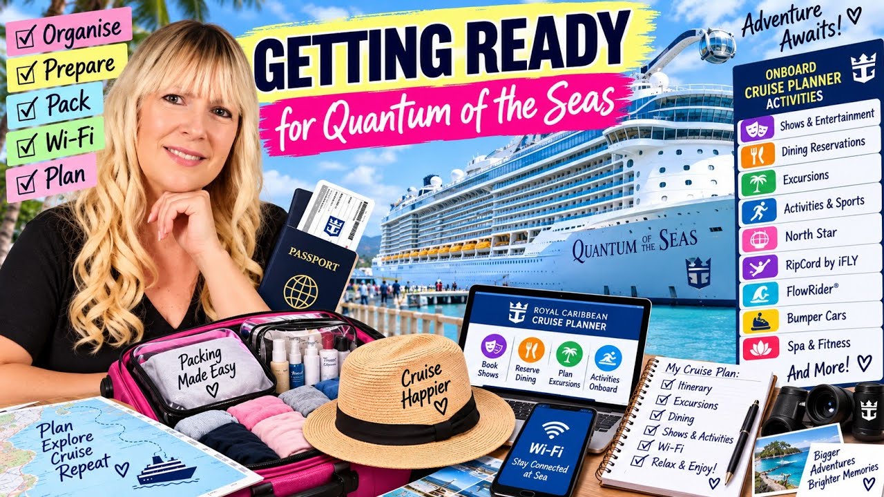 #032 Getting Organised To Cruise On Quantum Of The Seas MEGA Ship 🛳
