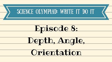 Write It Do It 1.8: Depth, Angle, Orientation