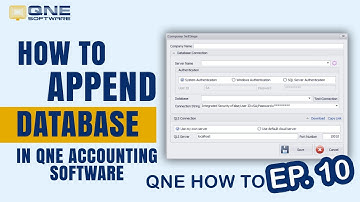 QNE Video Tutorial No.10 - How to Append Database in QNE Accounting Software